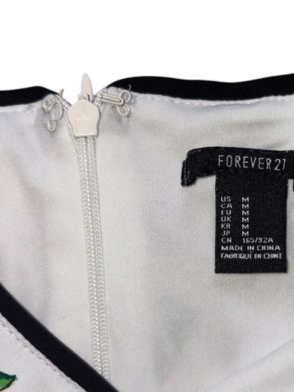 Forever 21 White Floral Trim Peplum Tank Top - Picture 4 of 4
